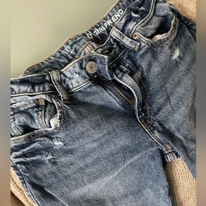 Gap kids size 10 girlfriend jeans with distressed design